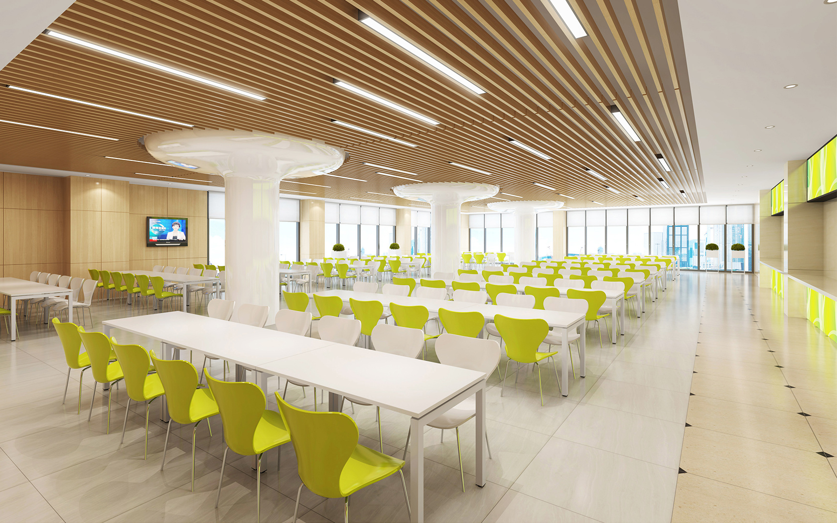 飯?zhí)眉揖?><p>&nbsp;1.優(yōu)雅設(shè)計提升舒適感</p><p>&nbsp;家具的設(shè)計直接影響著學生的用餐氛圍?，F(xiàn)代、簡約的設(shè)計風格可以提升視覺愉悅感，而符合人體工學的座椅和桌子則保障舒適度。舒適的用餐環(huán)境能夠有效緩解學生的疲勞，讓用餐成為一天中放松的時刻。</p><p>&nbsp;2.靈活布局支持社交互動</p><p>&nbsp;靈活可調(diào)的家具布局能夠促進學生間的互動和交流。長桌和開放式座位安排為小組討論和社交活動提供了便利，同時單獨的小桌設(shè)置也適合希望獨處的學生。這樣的多樣化布局可以滿足不同需求，從而提升學生的用餐體驗。</p><p>&nbsp;3.耐用材料保障安全衛(wèi)生</p><p>&nbsp;飯?zhí)眉揖呤褂媚陀们乙子谇鍧嵉牟牧希軌虼_保安全衛(wèi)生的用餐環(huán)境。不易損壞和抗菌的材料不僅降低了維護成本，還能有效防止細菌滋生，保障學生健康。</p><p>&nbsp;4.趣味設(shè)計營造愉悅氛圍</p><p>&nbsp;運用色彩豐富、造型新穎的家具設(shè)計，可以有效營造輕松愉悅的用餐氛圍。趣味性的設(shè)計能夠激發(fā)學生的創(chuàng)造力和想象力，讓用餐空間更加吸引人，成為學生們喜歡停留的地方。</p><p>&nbsp;5.科技融入提升便捷性</p><p>&nbsp;現(xiàn)代化的飯?zhí)眉揖哌€可以結(jié)合科技元素，如內(nèi)置充電插座、無線網(wǎng)絡(luò)或智能點餐系統(tǒng)，這些設(shè)計可以極大地提升學生的用餐便捷性，使飯?zhí)眉揖卟粌H僅是提供用餐的設(shè)施，更成為日常學習生活的一部分。</p><p>&nbsp;結(jié)論</p><p>&nbsp;學校飯?zhí)眉揖叩脑O(shè)計和配置，直接影響學生的用餐體驗。通過精心設(shè)計的家具，學?？梢詾閷W生提供一個舒適、安全和充滿活力的用餐環(huán)境。這不僅有助于學生的身心健康，也提升了他們的整體學習體驗。合理的家具配置是學校提高教育服務(wù)質(zhì)量，營造良好學習氛圍的一項重要舉措。</p> 		</div>
		<div   id=